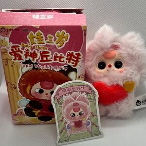 Kawaii Baby Three Cupid Pink bag charm or keychain